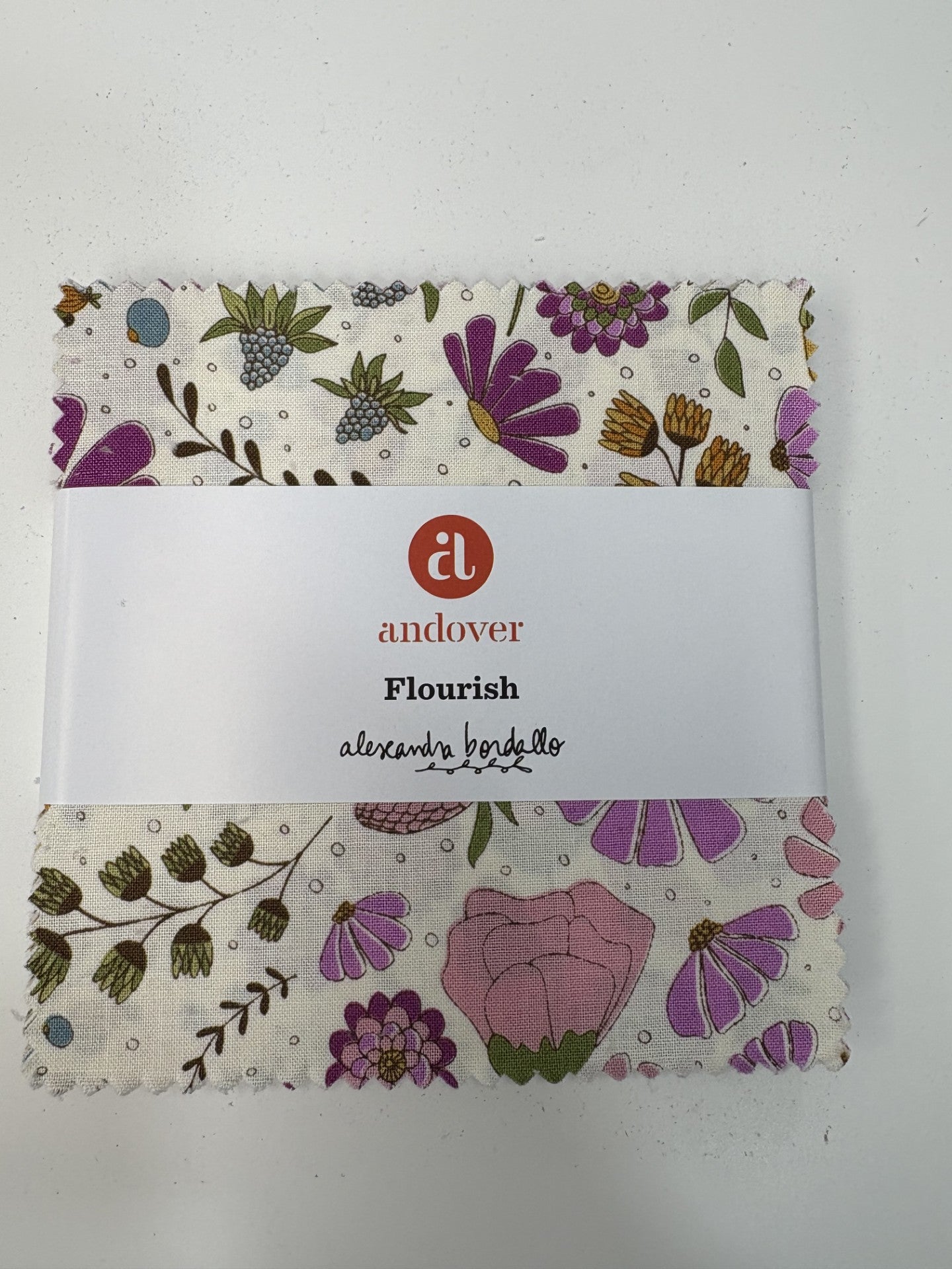Andover Flourish by Alexandra Bordallo charm pack precut 5-inch squares