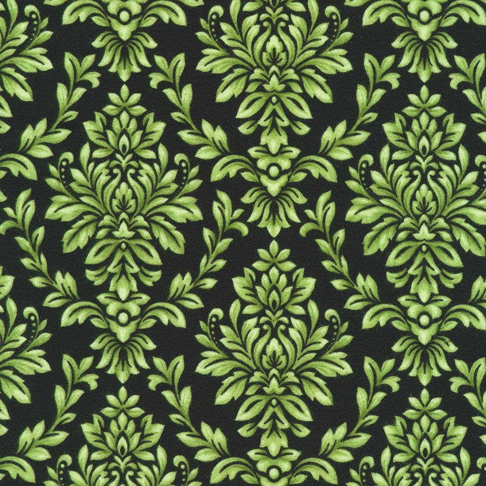 Robert Kaufman - BLACK from Bouquet of Roses Flannel