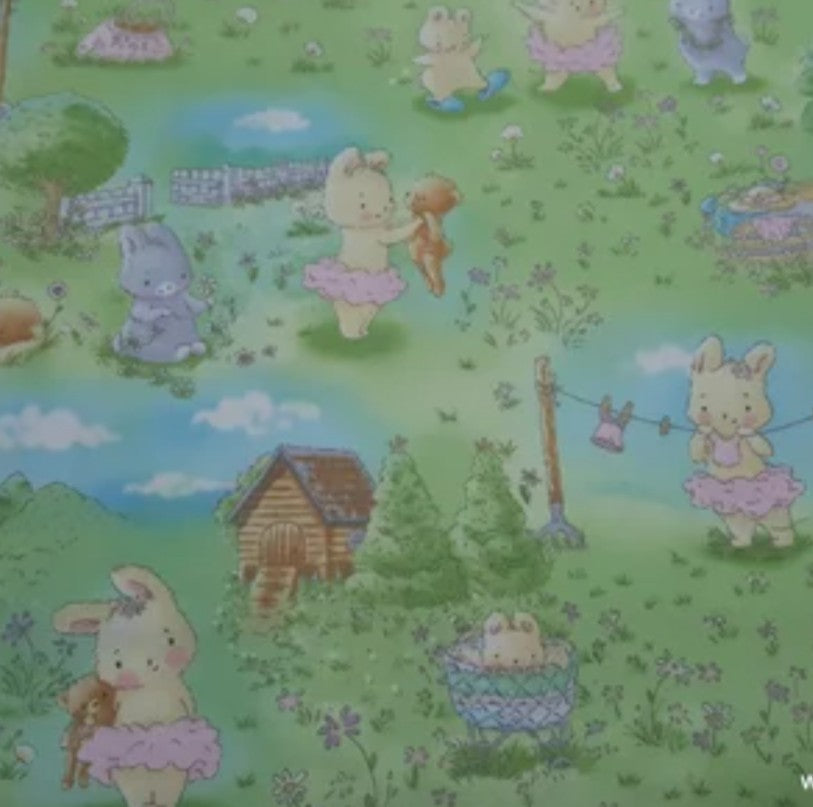 BUNNY IN THE MEADOW BUNNIES-CF7244 Flannel Fabric