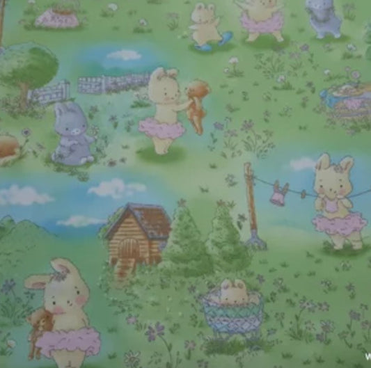 BUNNY IN THE MEADOW BUNNIES-CF7244 Flannel Fabric