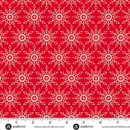 Andover - Snowberry- Flakes Red