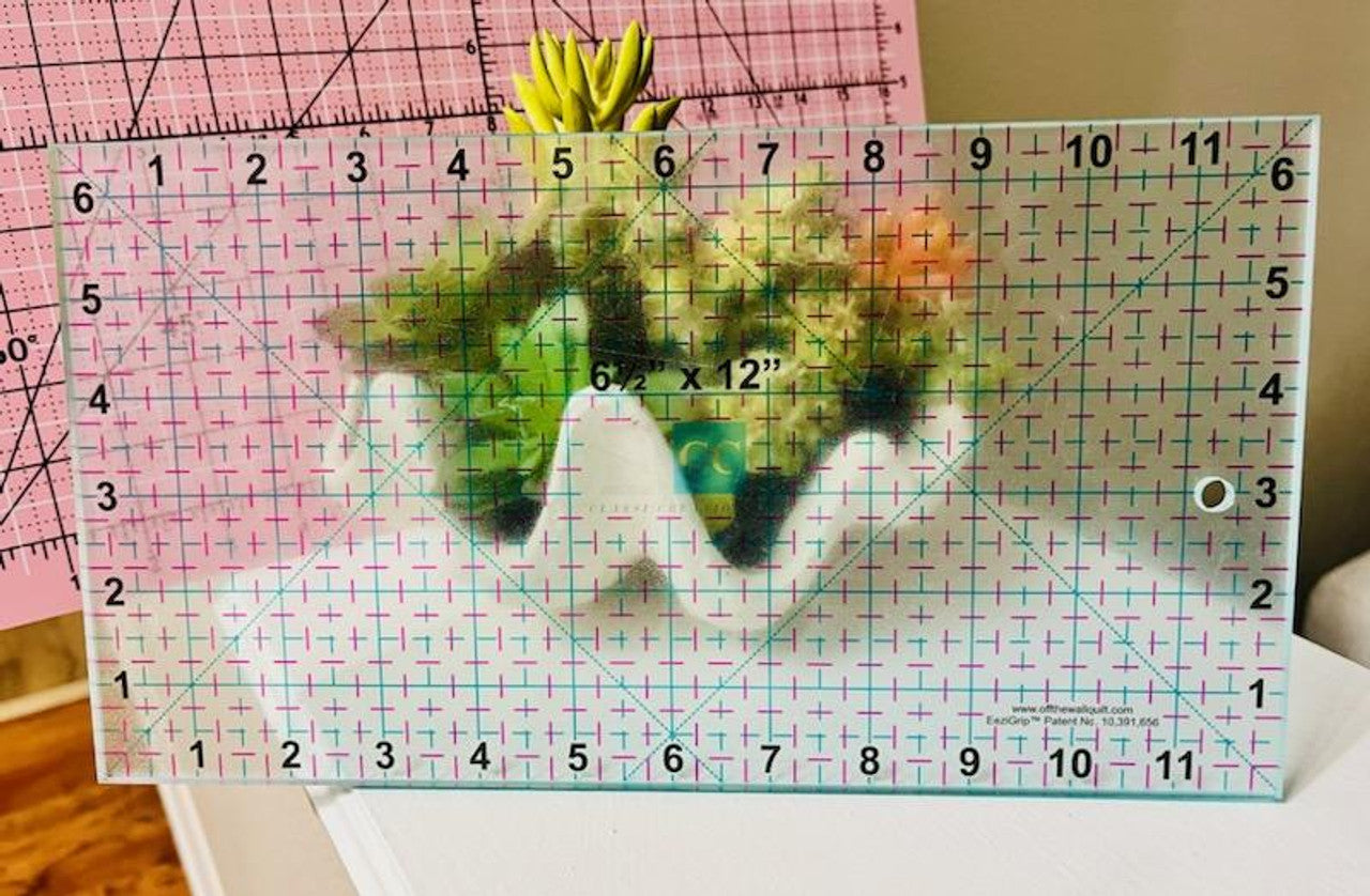 6.5 x 12 inch Rectangle Acrylic Grip Template quilting notion