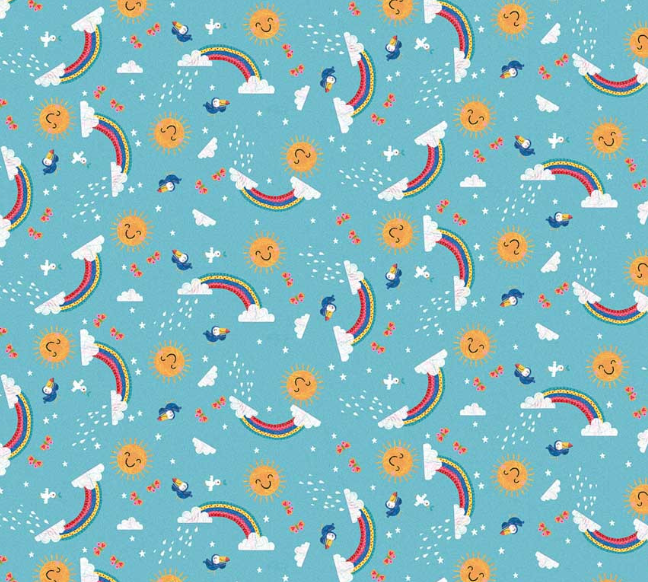 Blank - Noah and Friends - 4579-11 Light Blue Fabric