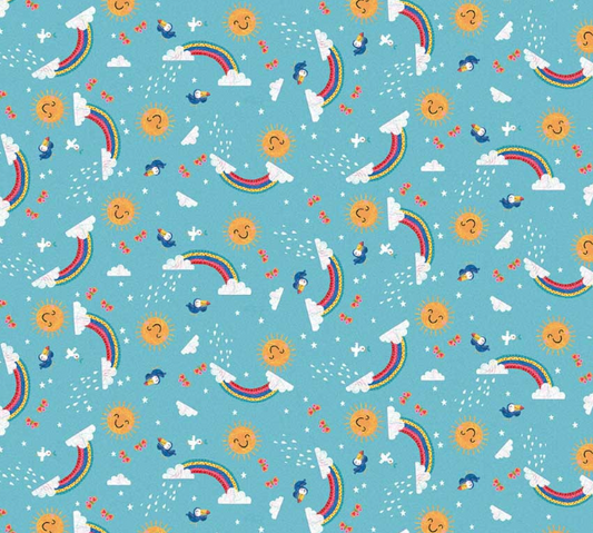 Blank - Noah and Friends - 4579-11 Light Blue Fabric