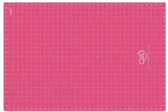 Quilters Select pink 24 by 36 inch dual-sided self-healing cutting mat