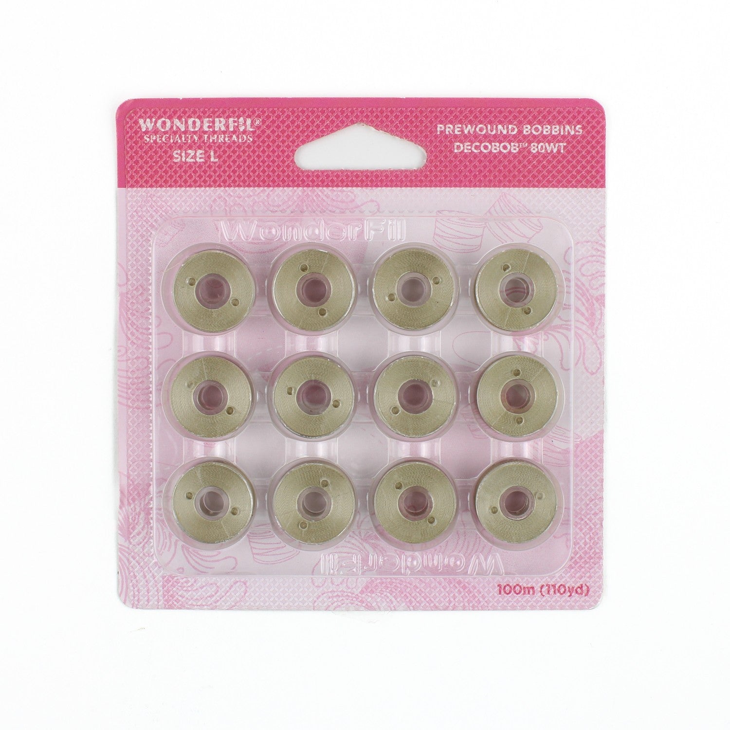 WonderFil Decobob prewound bobbin taupe DB115 80wt Size L