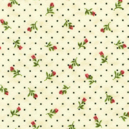 Robert Kaufman - CREAM from Bouquet of Roses Flannel