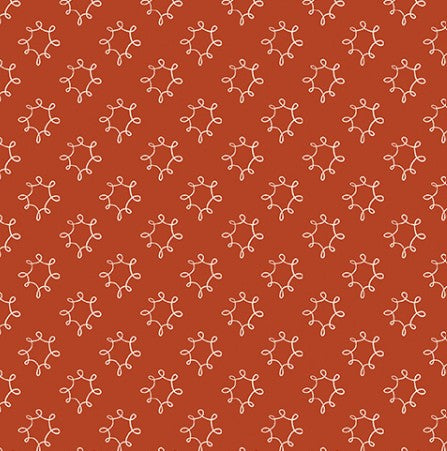 Benartex Dandy Dark Orange Wishflower quilting cotton fabric