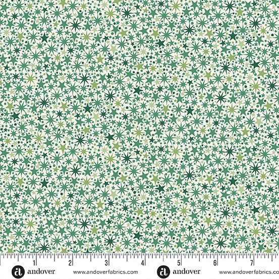 Andover - Makower UK - Nutcracker - Twinkle Cream and Green 225-QG