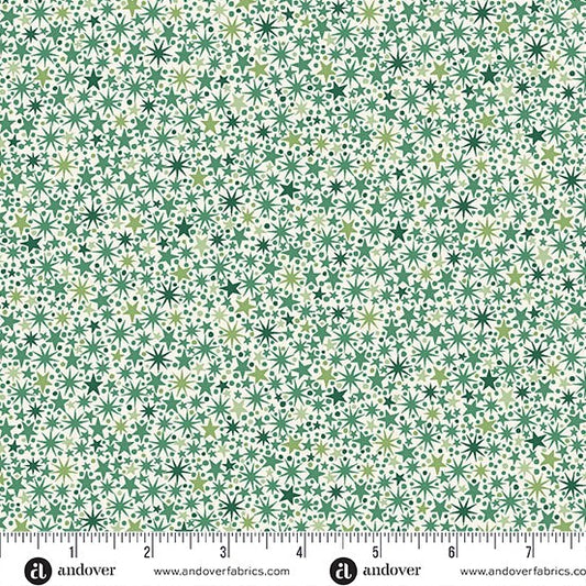 Andover - Makower UK - Nutcracker - Twinkle Cream and Green 225-QG