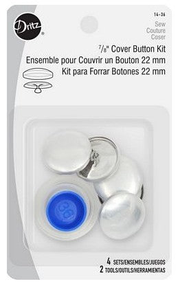 Dritz 7/8 inch buttons kit cover button tool notion