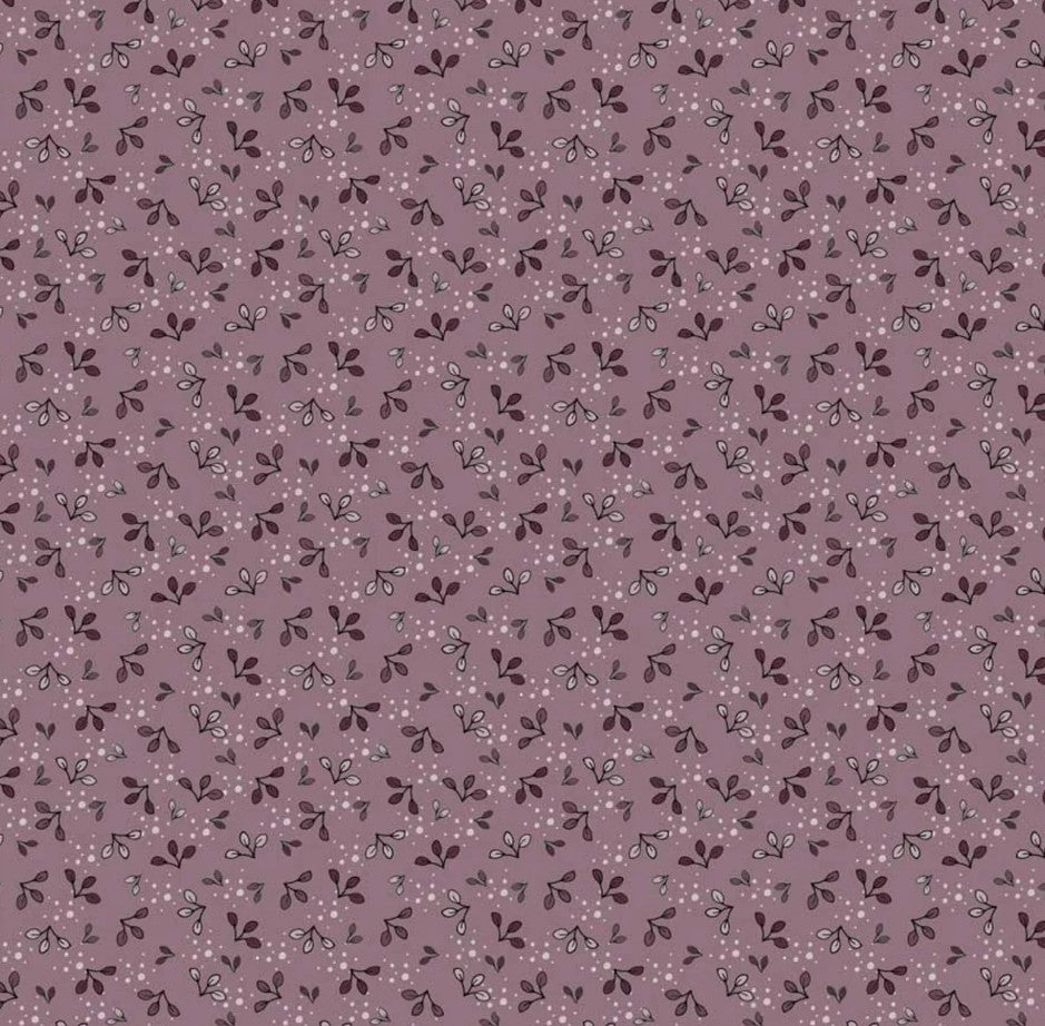Blank Quilting Laundry Hour Purple Leaves cotton