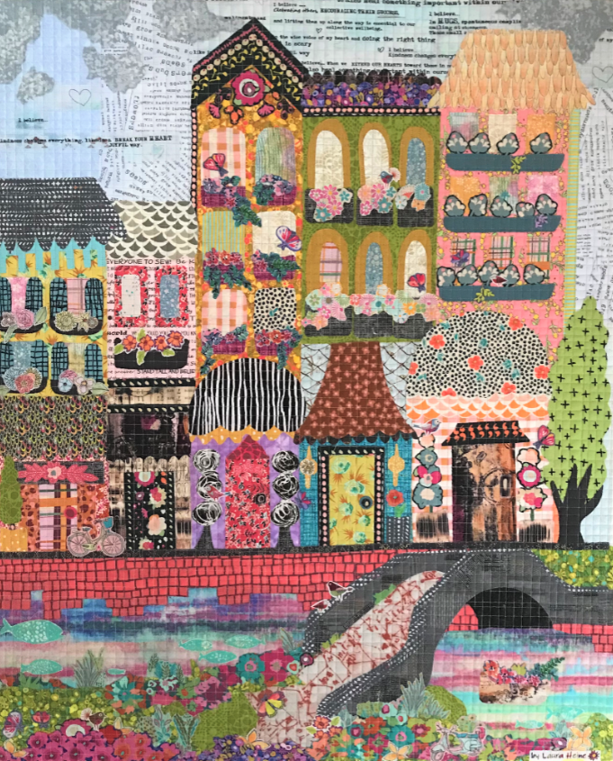Laura Heine - Spanish Row Houses Collage Pattern