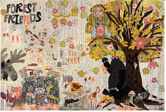 Forest Friends Collage Pattern