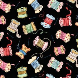 Michael Miller Floss Bobbing Black embroidery thread