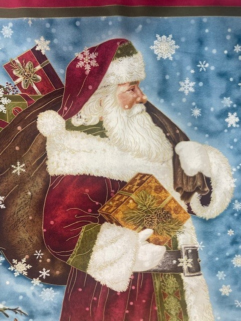 Quilting Treasures Father Christmas Victorian Santa storybook print quilting fabric