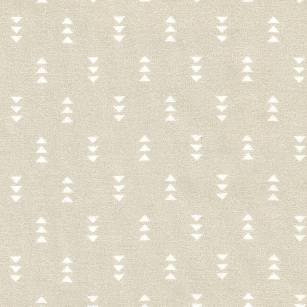 Robert Kaufman Cozy Cotton Flannel Triangles Mushroom flannel