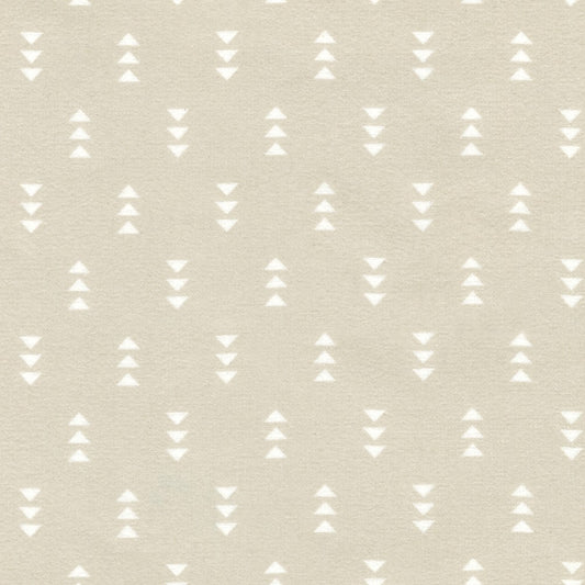 Robert Kaufman Cozy Cotton Flannel Triangles Mushroom flannel