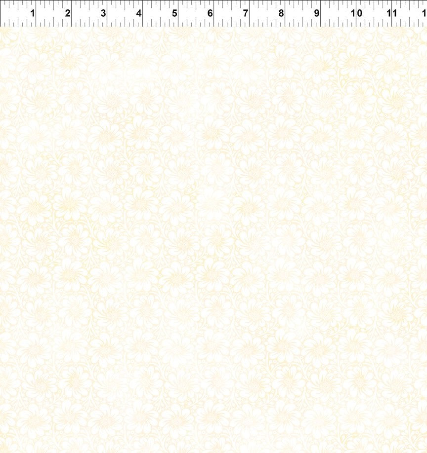 In the Beginning Fabrics - Felicity - 6FEL-2 Cream Flower Field