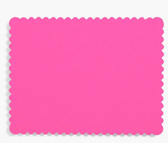 Paper Source fuchsia scallop card stationery gift