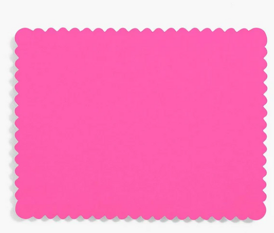 Paper Source fuchsia scallop card stationery gift