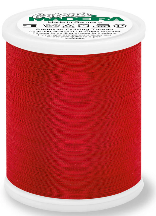 Madeira Cotona 50wt thread in Cherry #620