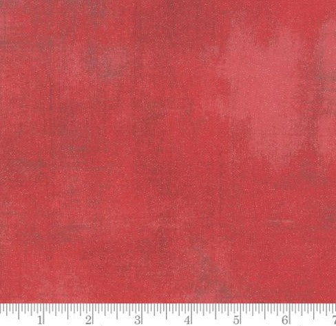 Moda Grunge Glitter Cherry 30150-265GL BasicGrey quilting cotton
