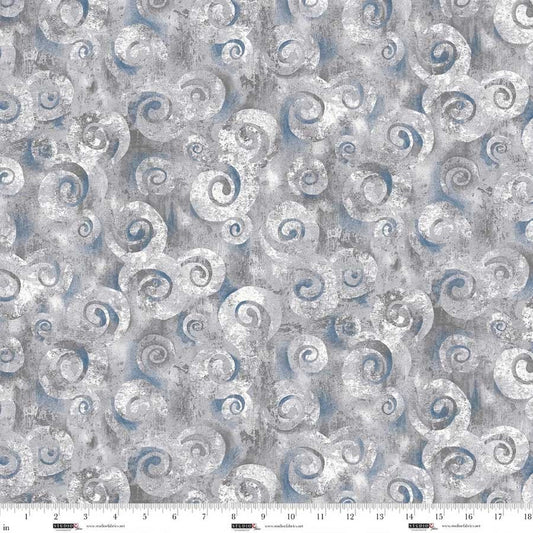 Studio E Spiral Storm 118 inch wide backing Pigeon gray 8780-92