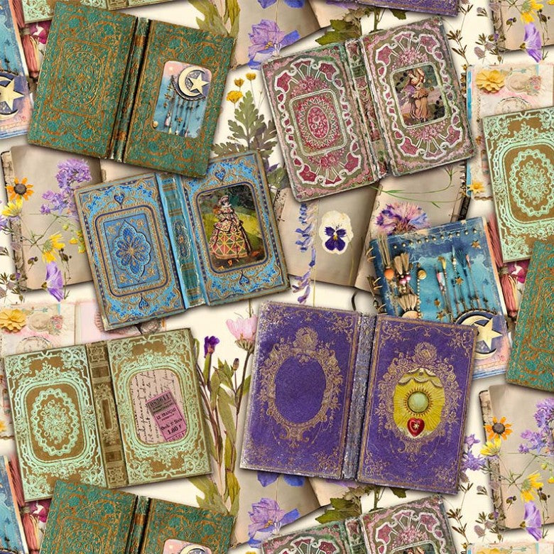 Memoirs vintage print quilting fabric