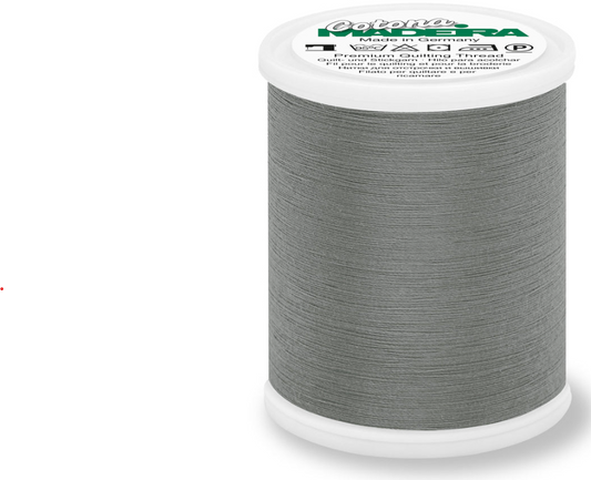 Spool of Madeira Cotona 50wt 100% cotton thread in Slate Grey, color 730