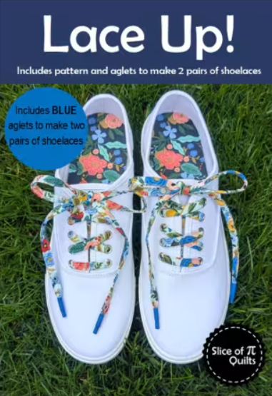 Lace Up Pattern With Blue Aglets