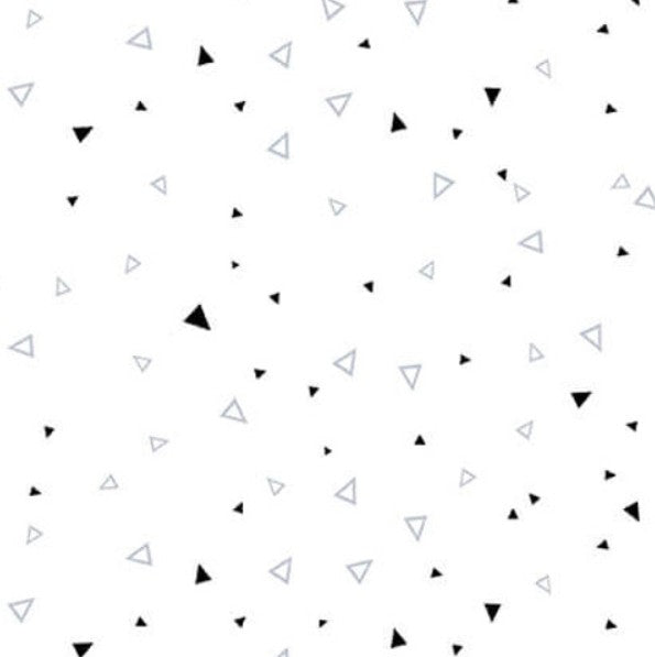 Blank Lower the Volume Triangles 1949-01 White quilting fabric