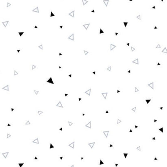 Blank Lower the Volume Triangles 1949-01 White quilting fabric