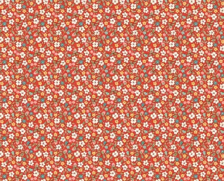 Poppie Cotton Farmhouse Fancy Red Fruit Salad quilting cotton