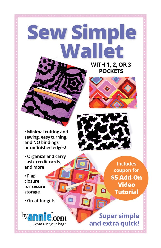Sew Simple Wallet pattern by ByAnnie quilting