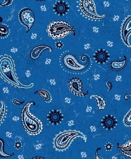 Oasis Round Up Bandana Blue 59-7931 quilting fabric