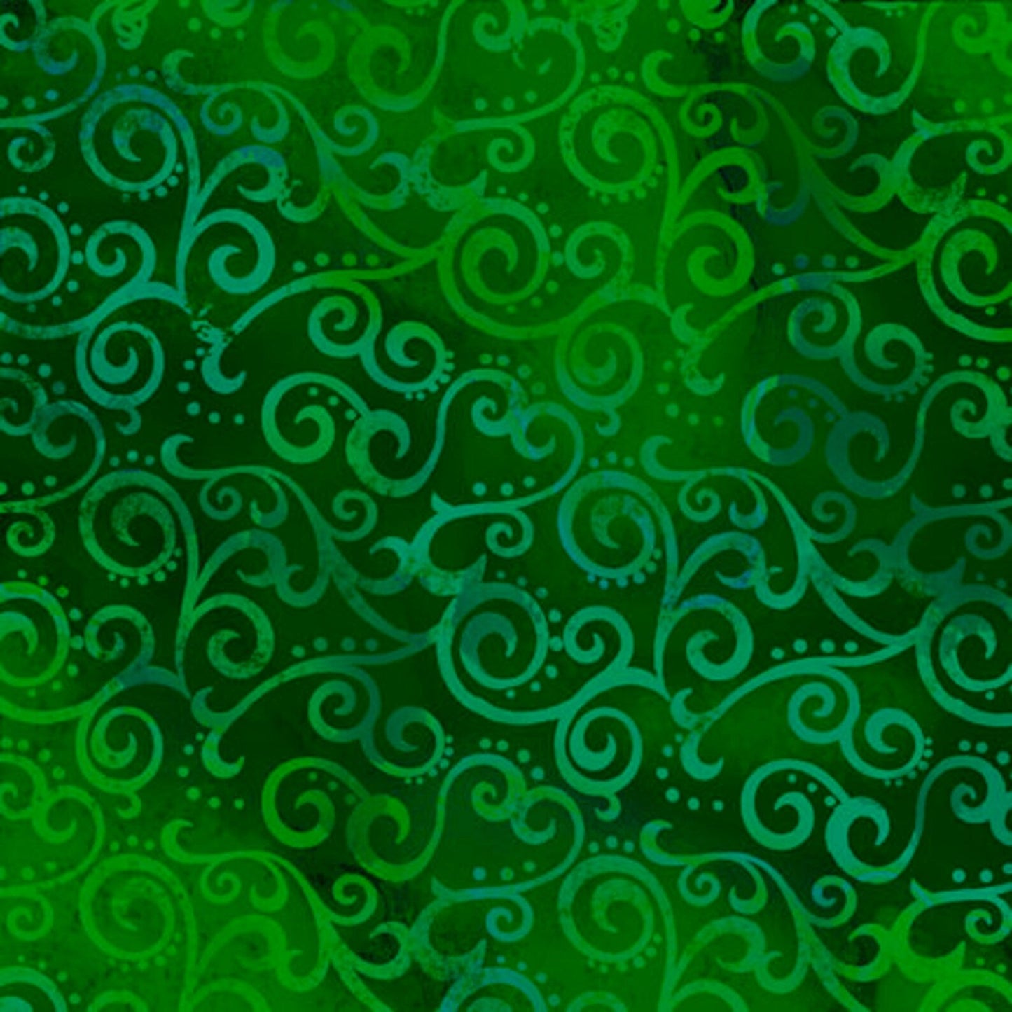 QT Ombre Scroll 24174-GF Green/Fern quilting cotton