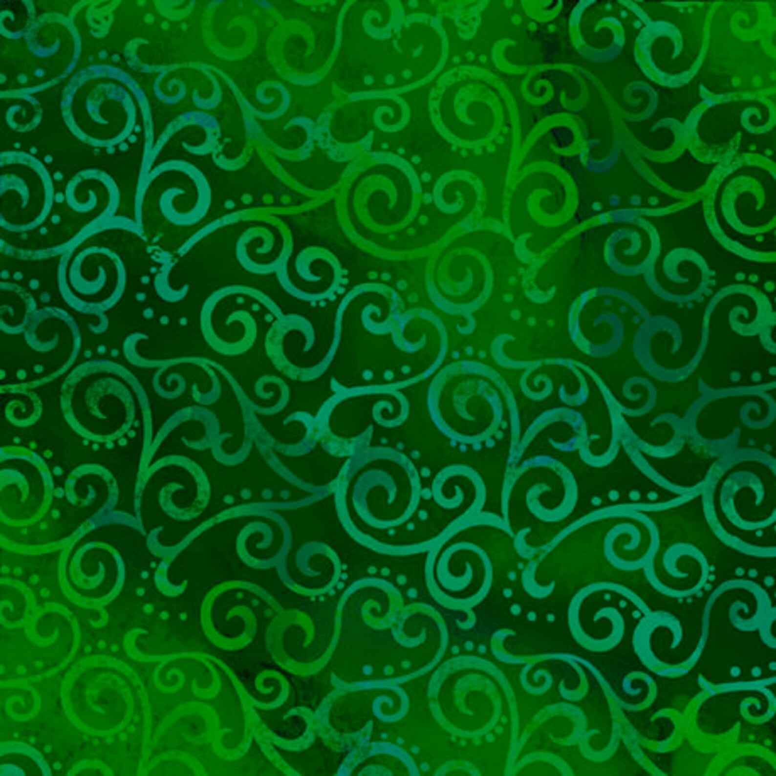QT Ombre Scroll 24174-GF Green/Fern quilting cotton