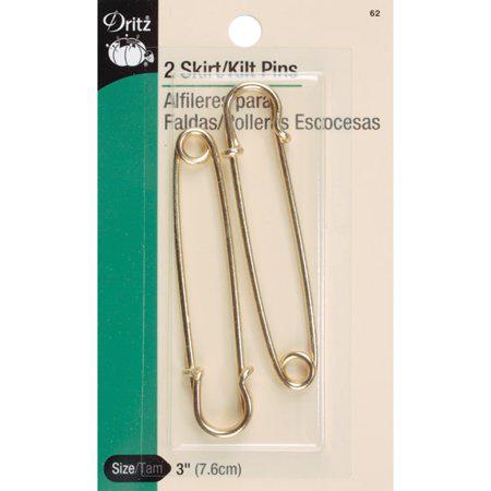Dritz Skirt & Kilt Pins 3 -Brass
