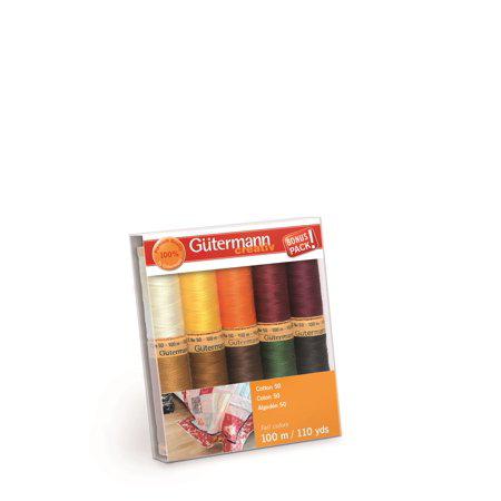 Gutermann Cotton 50 Fall Collection thread spools