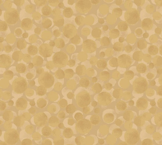 Lewis & Irene Bumbleberries Gold Metallic quilting cotton