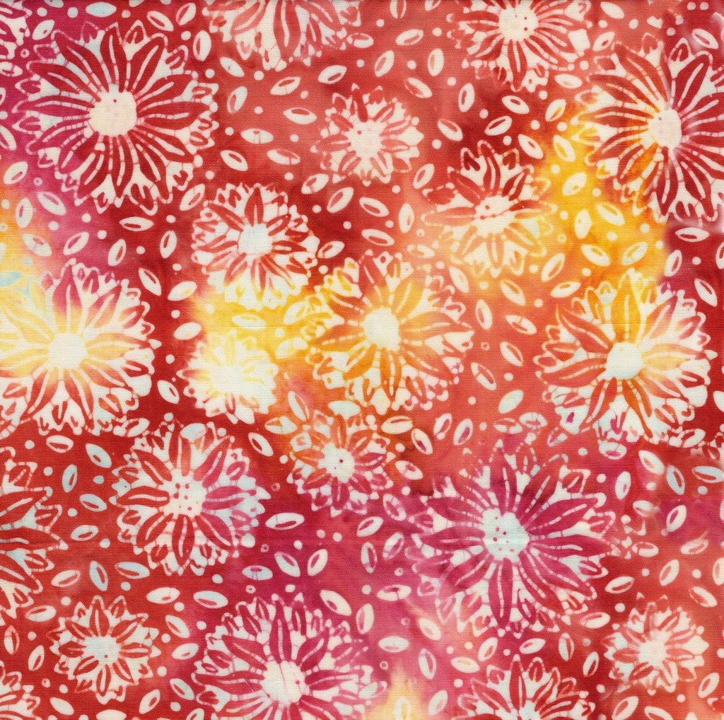 Lumin - Crazy for Daisies - Large Daisies Multi Pink Orange Sunset - Heidi Pridemore, The Whimsical Workshop