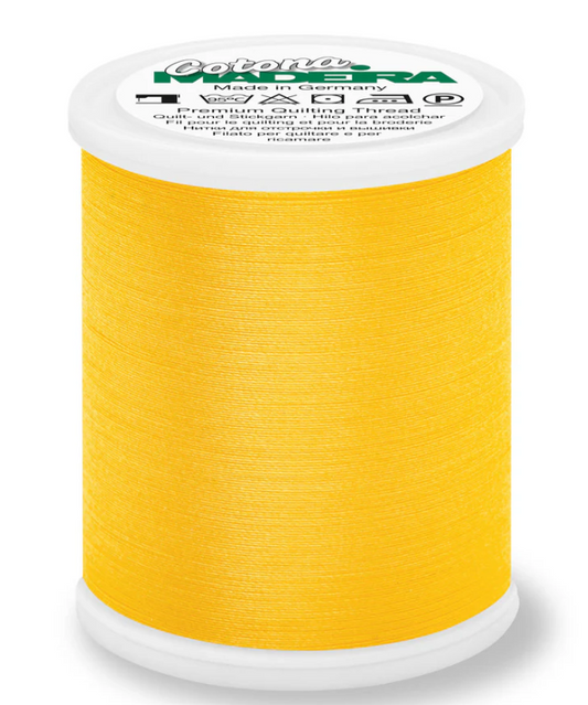 Madeira Cotona 50wt cotton thread spool in Goldenrod #668