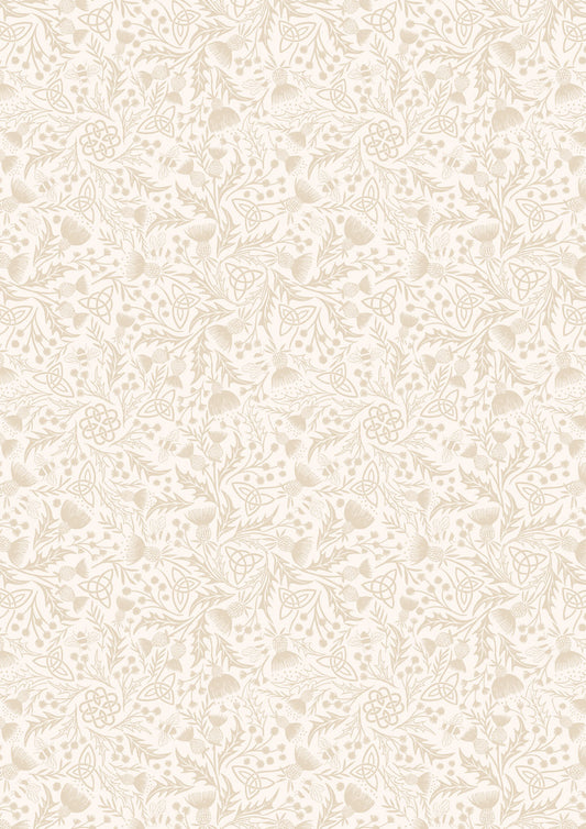 Lewis Irene A Celtic Summer Celtic Thistle Cream on Cream A990A fabric