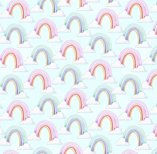 Michael Miller Cloud Rainbow Dreams multicolor blender quilting cotton