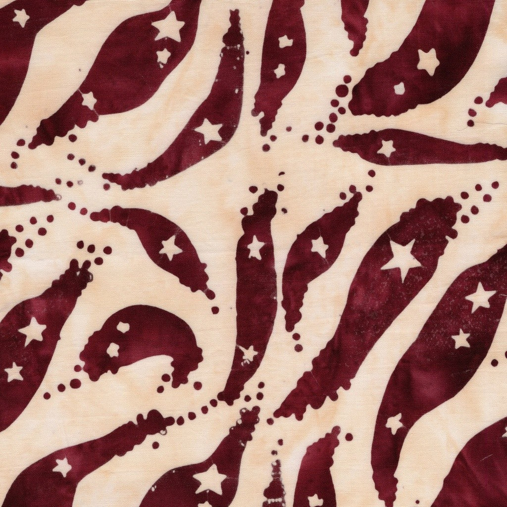 Island Batiks - Freedom Rings - Color blocked Stars Neutral Snow