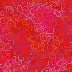 QT Ombre Scroll 24174-R Red quilting cotton