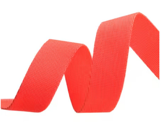 Tula Pink Lunar Orange EverGlow Webbing 1in x 2yd