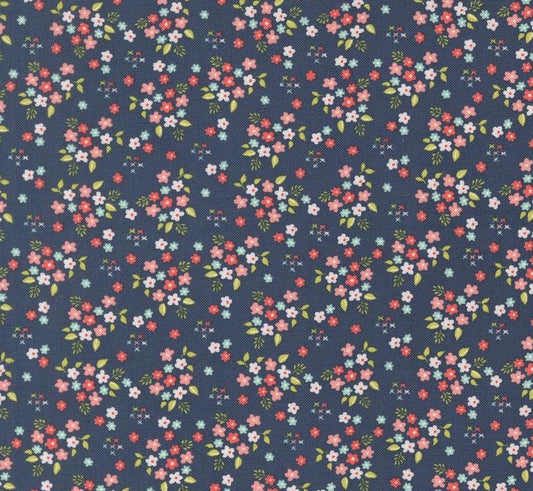 Moda Delightfully Yours Navy 37705-19 cotton quilting fabric