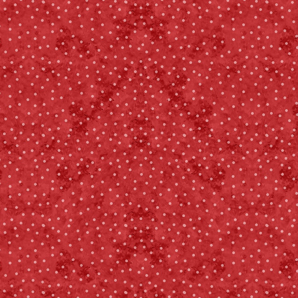 White Owl Textiles - Snowy Greetings - Susan Winget - W105-038-355 / Dots-Red